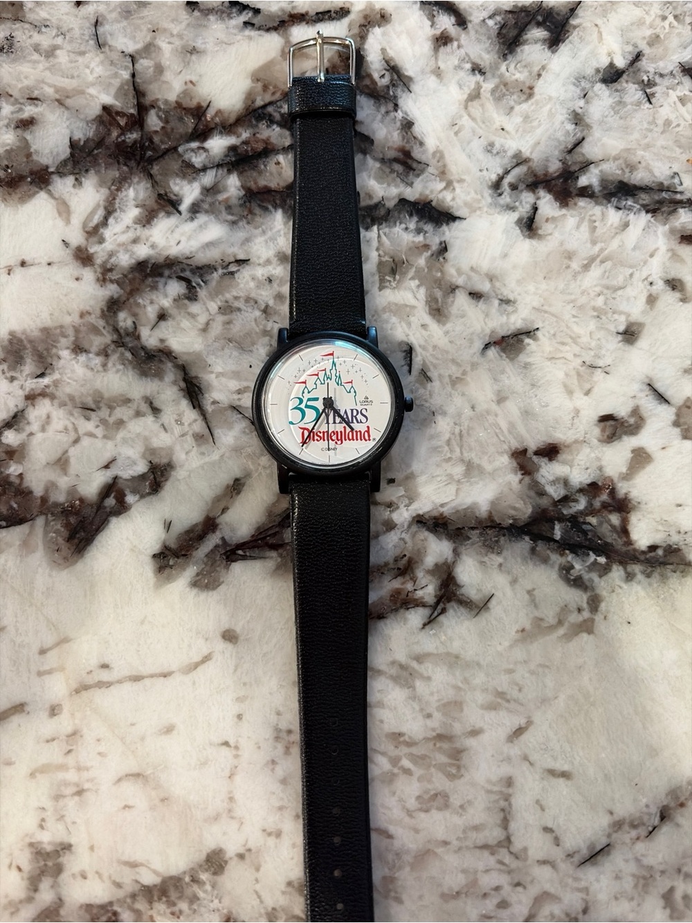 Disney Black and White 35th Anniversary Disneyland Watch Working New Battery
